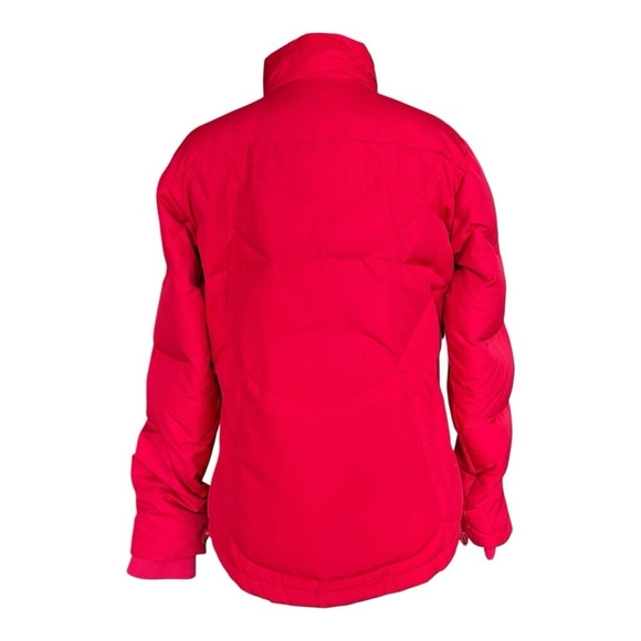 Adidas Women’s Red Quilted Ski Puffer Jacket Size 12 Zip Front Winter Coat - Picture 5 of 7